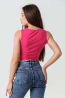 Топ однотонний жіночий LAWA WBC02380 XL Малиновий shop (2000990501370)  Фото №2