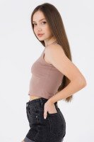 Топ однотонний жіночий LAWA WBC02380 XS Мокко shop (2000990560148)  Фото №1