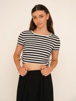 Топ з візерунком жіночий LAWA WTC02376 XS Чорно-білий shop (2000990624215)