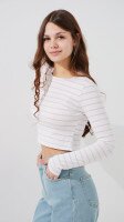 Топ з візерунком жіночий LAWA WBC02331 XS Лілово-білий shop (2000999455315)  Фото №2