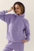 Худі однотонний для дівчинки LAWA GBC02327 134 см Лавандовий  Фото №1