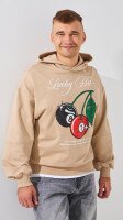 Худі з принтом чоловічий LAWA P-MB02354 S Бежевий shop (2888000016591)  Фото №1