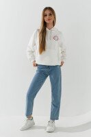 Худі з принтом для дівчинки LAWA P-GB02311 122 см Молочний shop (2000991041554)  Фото №1