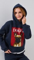 Худі з принтом для дівчинки LAWA P-GB02338 134 см Графітовий shop (2000999361081)  Фото №1