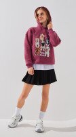 Худі з принтом для дівчинки LAWA P-GB02340 116 см Сливовий shop (2888000028310)  Фото №2