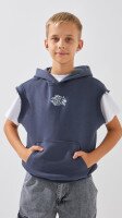 Худі з принтом для хлопчика LAWA P-BB02325 134 см Графітовий shop (2888000026385)