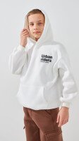 Худі з принтом для хлопчика LAWA P-BB02331 134 см Молочний shop (2000999403125)  Фото №1
