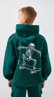 Худі з принтом для хлопчика LAWA P-BB02334 146 см Темно-смарагдовий shop (2888000026262)  Фото №3