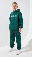 Худі з принтом для хлопчика LAWA P-BB02334 146 см Темно-смарагдовий shop (2888000026262)  Фото №0