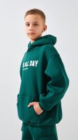 Худі з принтом для хлопчика LAWA P-BB02334 146 см Темно-смарагдовий shop (2888000026262)  Фото №2