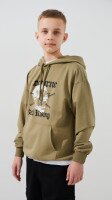 Худі з принтом для хлопчика LAWA P-BB02335 140 см Оливковий shop (2000999493263)