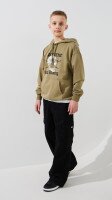 Худі з принтом для хлопчика LAWA P-BB02335 140 см Оливковий shop (2000999493263)  Фото №2