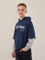Худі з принтом для хлопчика LAWA P-BB02336 146 см Графіт, світло-сірий shop (2000999567711)  Фото №1