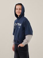 Худі з принтом для хлопчика LAWA P-BB02336 146 см Графіт, світло-сірий shop (2000999567711)  Фото №2