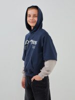 Худі з принтом для хлопчика LAWA P-BB02336 146 см Графіт, світло-сірий shop (2000999567711)  Фото №2