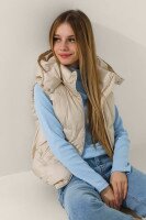 Жилет утеплений для дівчинки LAWA GBC02332 164 см Молочний  Фото №2