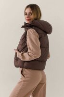 Жилет утеплений для дівчинки LAWA GBC02332 122 см Шоколад shop (2000991035638)  Фото №3