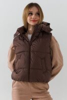 Жилет утеплений для дівчинки LAWA GBC02332 122 см Шоколад shop (2000991035638)