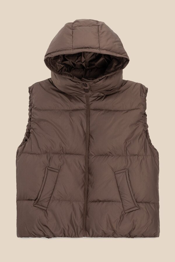 Жилет утеплений для дівчинки LAWA GBC02332 122 см Шоколад shop (2000991035638)  Фото №8