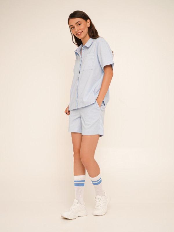 Шорти однотонні жіночі LAWA K-WTC02393 XS Блакитний shop (2000990641779)  Фото №2