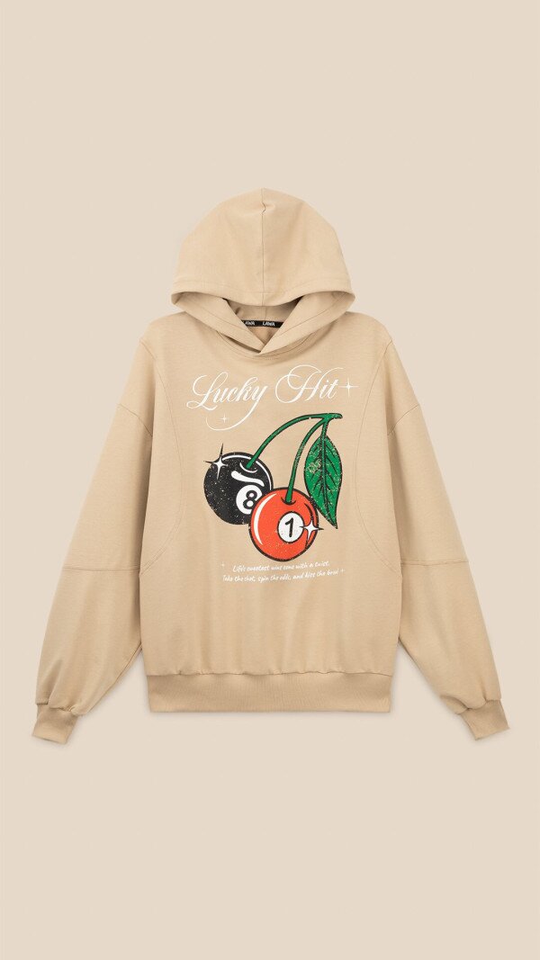 Худі з принтом чоловічий LAWA P-MB02354 3XL Бежевий shop (2888000016645)  Фото №5
