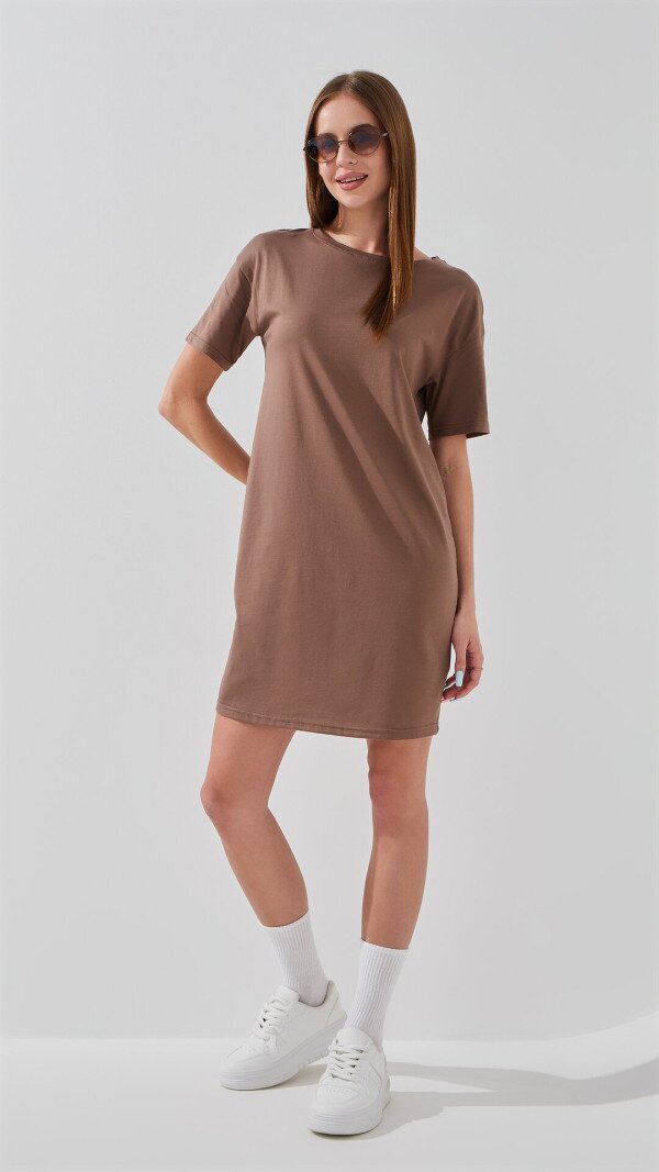 Сукня однотонна жіноча LAWA WBC02304 XS Шоколад shop (2000999196928)  Фото №1