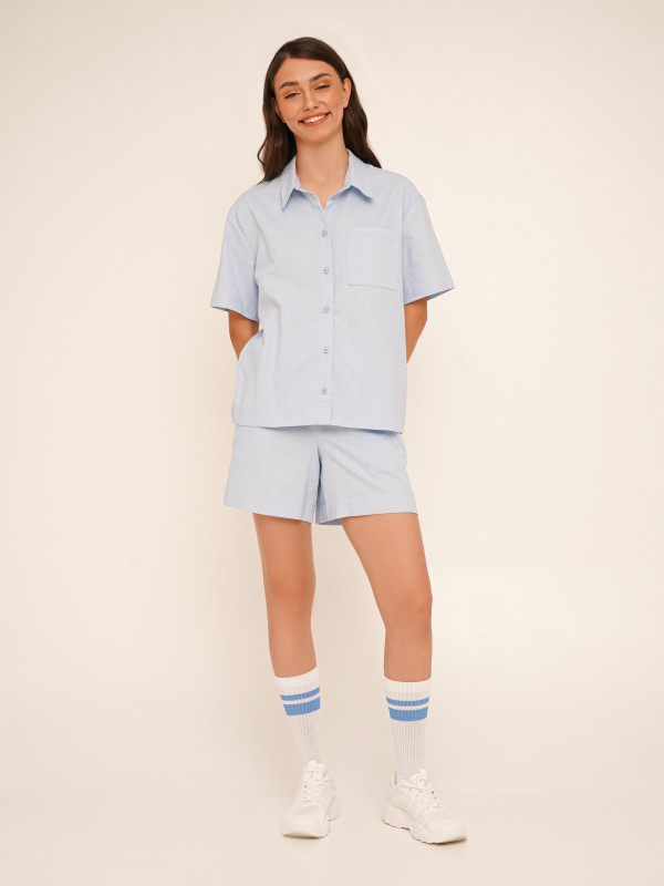 Шорти однотонні жіночі LAWA K-WTC02393 XS Блакитний shop (2000990641779)  Фото №1