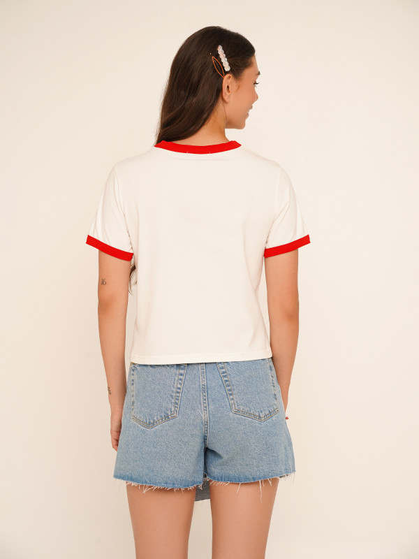 Футболка з принтом Tennis жіноча LAWA P-WB02365 XS Молочний shop (2000990659804)  Фото №3