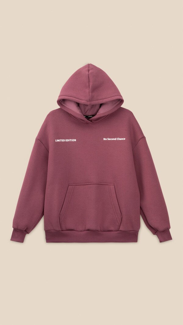 Худі з принтом жіночий LAWA P-WT02308 S Сливовий shop (2888000030283)  Фото №9