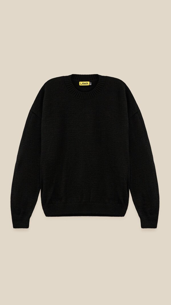 Джемпер однотонний чоловічий LAWA MBC02389 XL Чорний shop (2888000018755)  Фото №4