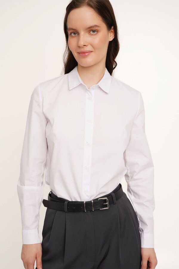 Сорочка однотонна жіноча LAWA WBC02323 2XL Білий shop (2000990256812)  Фото №0