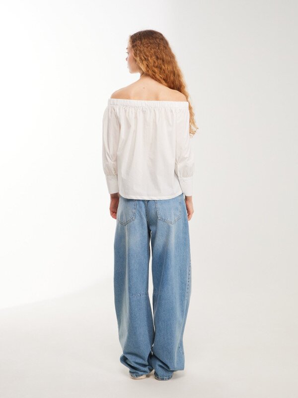 Блуза однотонна жіноча LAWA WTC02482 S Білий shop (2000999617119)  Фото №4