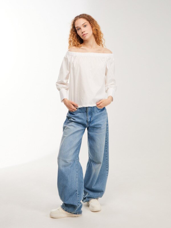Блуза однотонна жіноча LAWA WTC02482 S Білий shop (2000999617119)  Фото №2