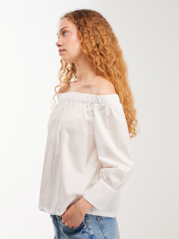 Блуза однотонна жіноча LAWA WTC02482 S Білий shop (2000999617119)  Фото №3