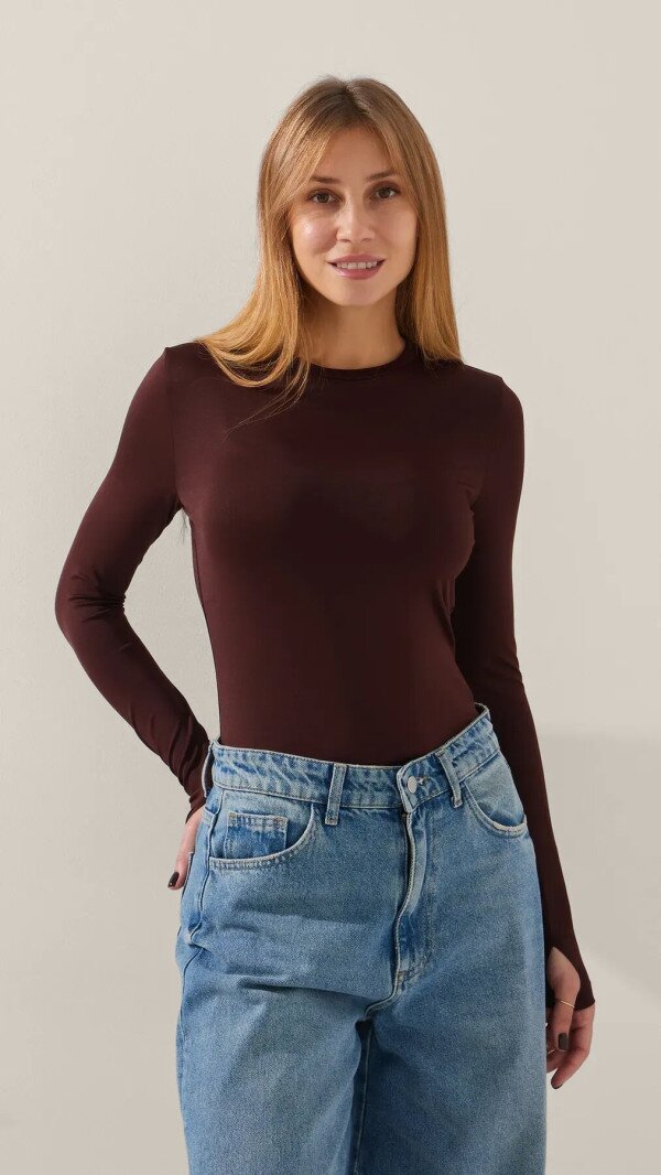 Боді однотонний жіночий LAWA WBC02452 L Шоколадний shop (2888000019486)  Фото №0