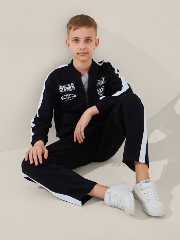 Бомбер для хлопчика LAWA P-BB02337 158 см Темно-синій shop (2000999586316)  Фото №3