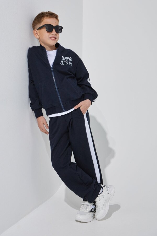 Бомбер з принтом для хлопчика LAWA P-BB02313 122 см Темно-синій shop (2000999153525)  Фото №2