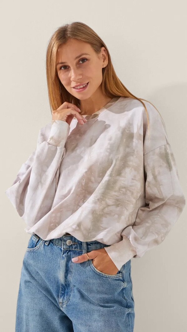 Cвітшот з візерунком жіночий LAWA WTC02446 XL Бежевий shop (2888000000491)  Фото №2