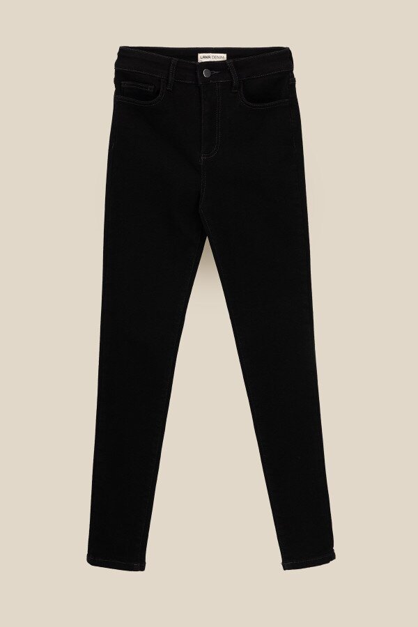 Джинси Slim Fit жіночі LAWA WBC02413 42 Чорний shop (2000990763334)  Фото №4