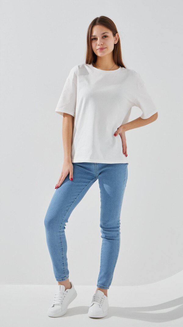Джинси Slim Fit жіночі LAWA WBC02413 34 Світло-синій shop (2000999394256)  Фото №2