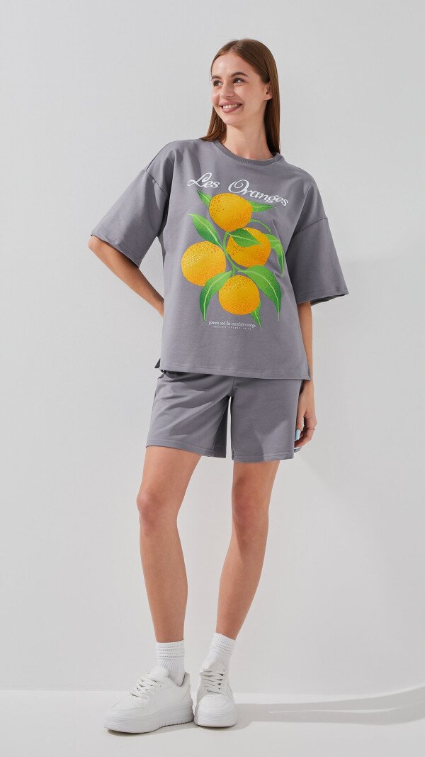 Шорти трикотажні однотонні жіночі LAWA WBC02406 XS Графітовий shop (2000999176555)  Фото №0