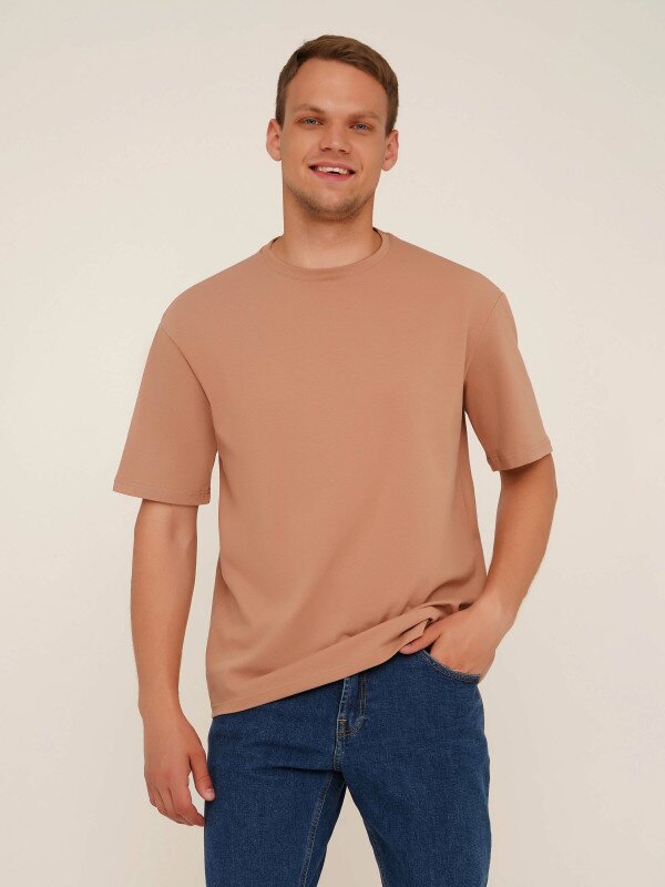 Футболка однотонна чоловіча LAWA MBC02301 2XL Бежевий shop (2000990427144)  Фото №0