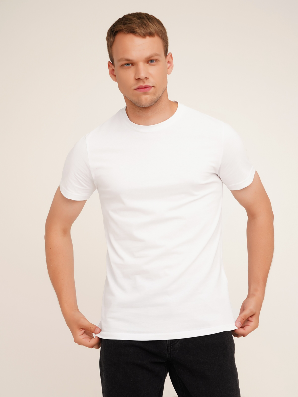 Футболка однотонна чоловіча LAWA MBC02302 S Білий shop (2000989932246)  Фото №0