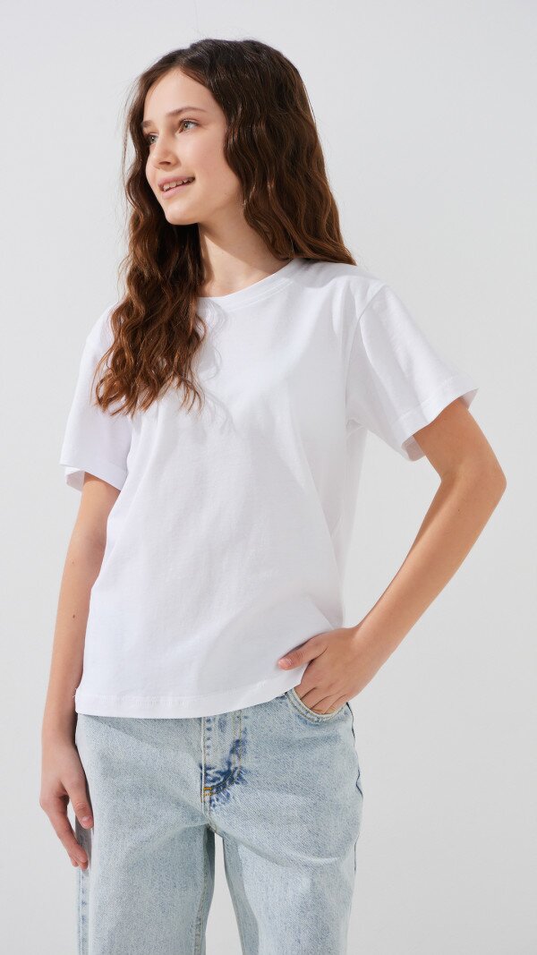 Футболка однотонна дитяча LAWA KBC02303 140 см Білий shop (2000990832986)  Фото №12