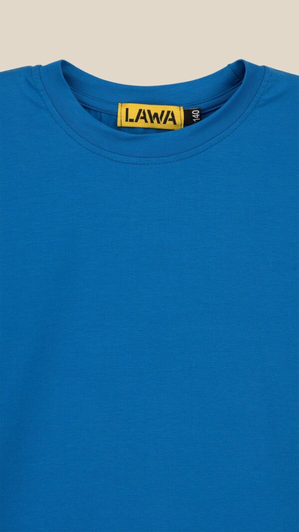 Футболка однотонна для хлопчика LAWA BBC02307 146 см Синій shop (2000999218392)  Фото №6