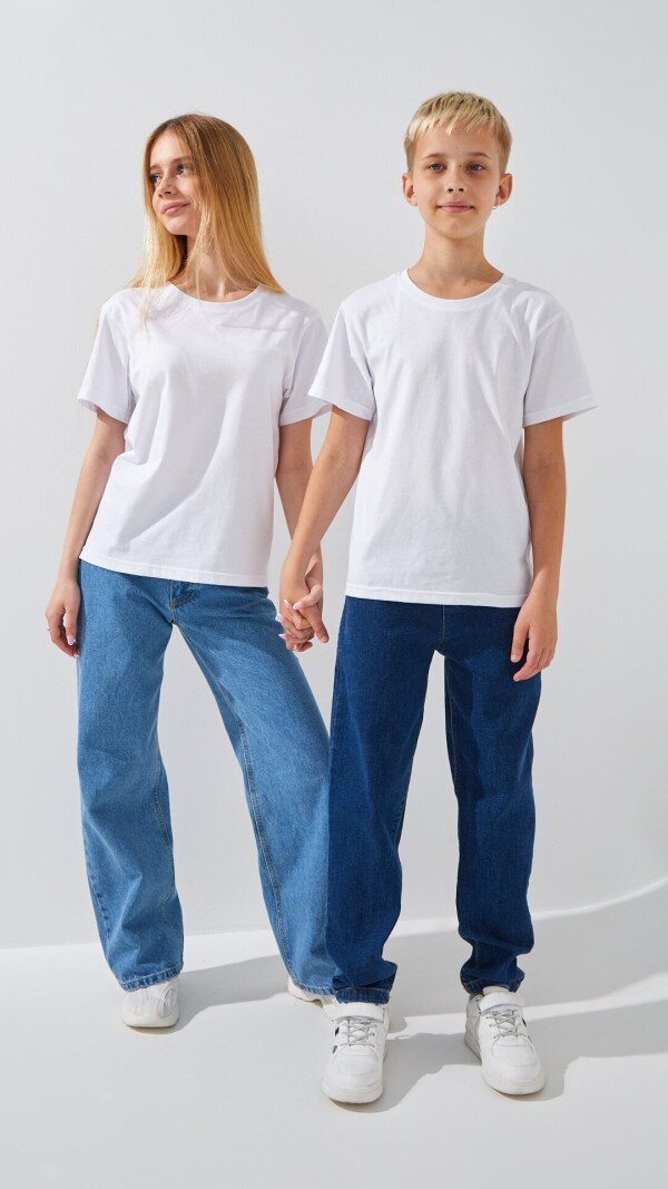 Футболка однотонна дитяча LAWA KBC02303 134 см Білий shop (2000990832962)  Фото №3