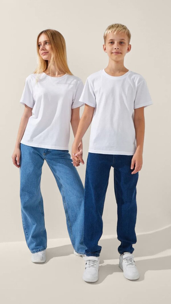 Футболка однотонна дитяча LAWA KBC02303 134 см Білий shop (2000990832962)  Фото №1