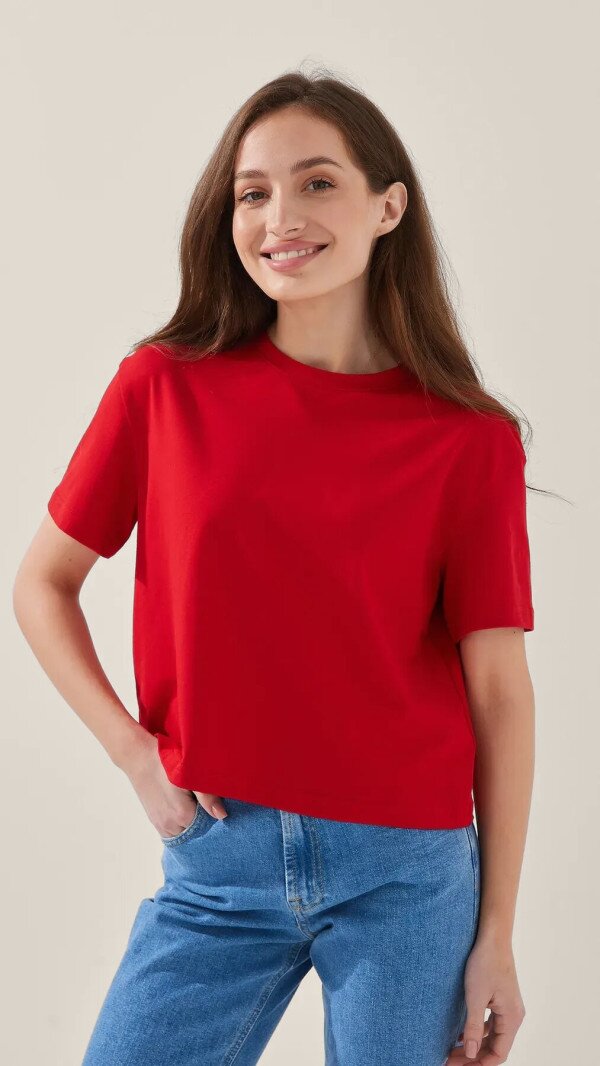 Футболка однотонна жіноча  LAWA WBC02311 XL Червоний shop (2000999153037)  Фото №0