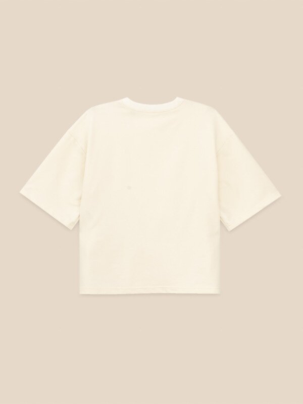 Футболка оверсайз однотонна жіноча LAWA WBC02538 2XL Молочний shop (2000999638565)  Фото №2