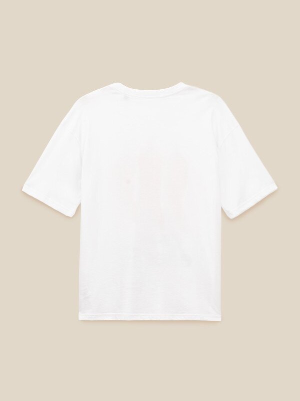Футболка оверсайз з принтом жіноча LAWA P-WB02413 XS Білий shop (2000999639074)  Фото №1